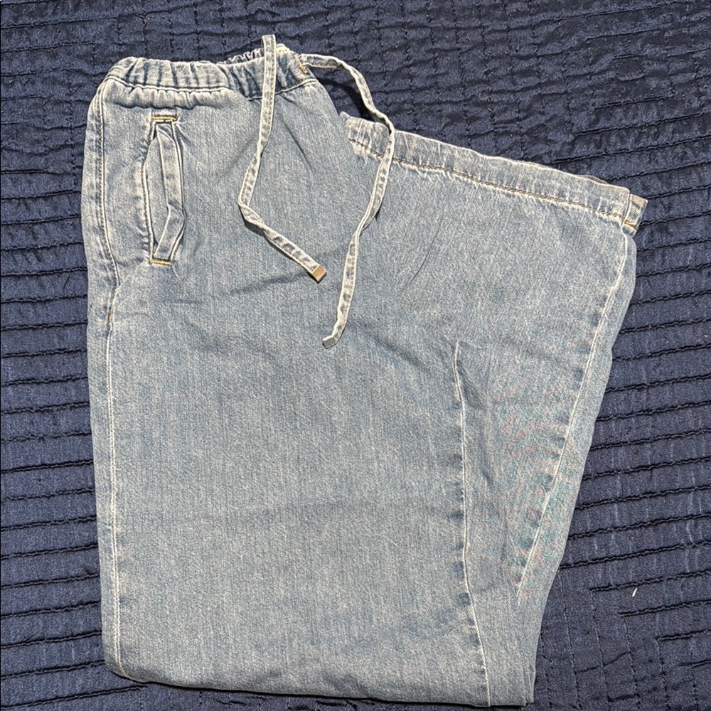 Zara Light Blue Flare & Wide Leg Jeans